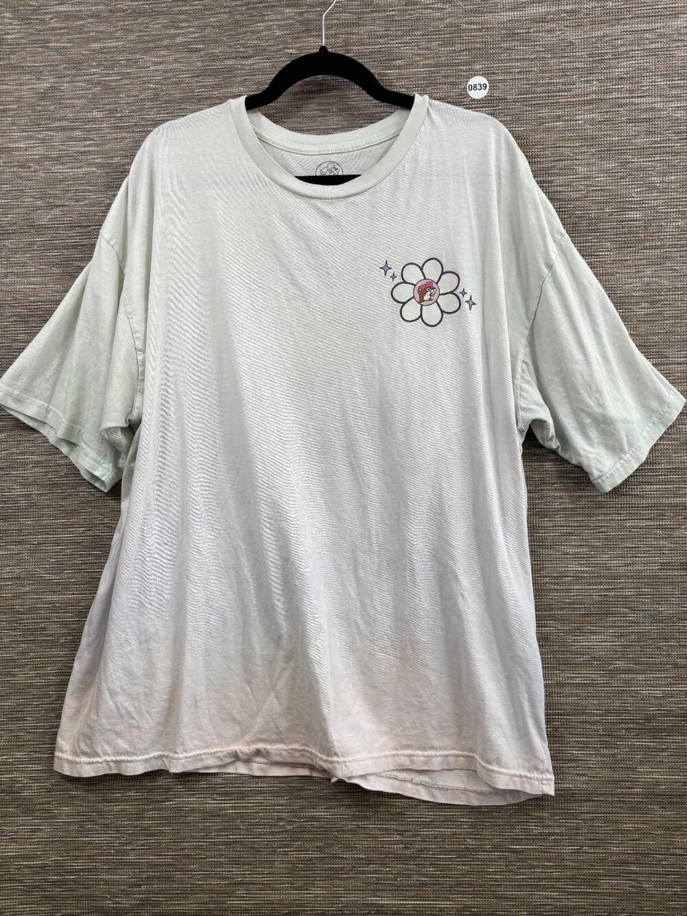 Buc-ee's Happy Flowers T-shirt Women's Size 3XL Gray Short Sleeve